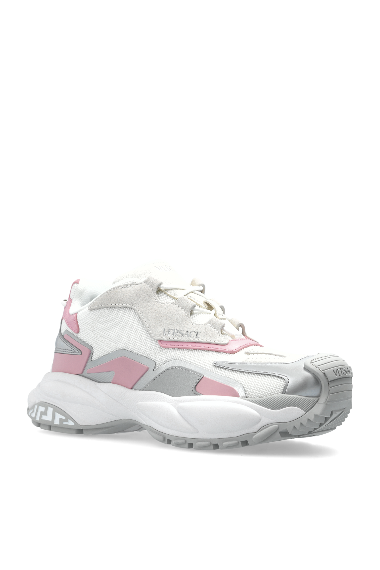 【関税＆送料込み】Versace White And Pink Sneakers Versace Mercury M_VS_04 Sneakers Pink,White | VERSACE US